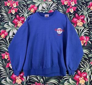 Vintage Hard Rock Cafe Mexico Blue Crewneck Size XL